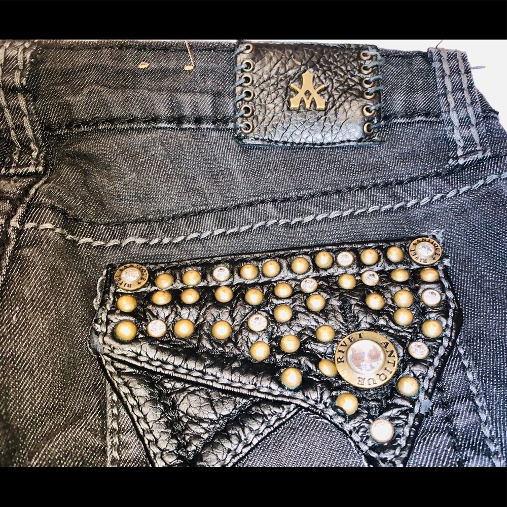 Antique Rivet Bootcut Jeans - Picture 7 of 8